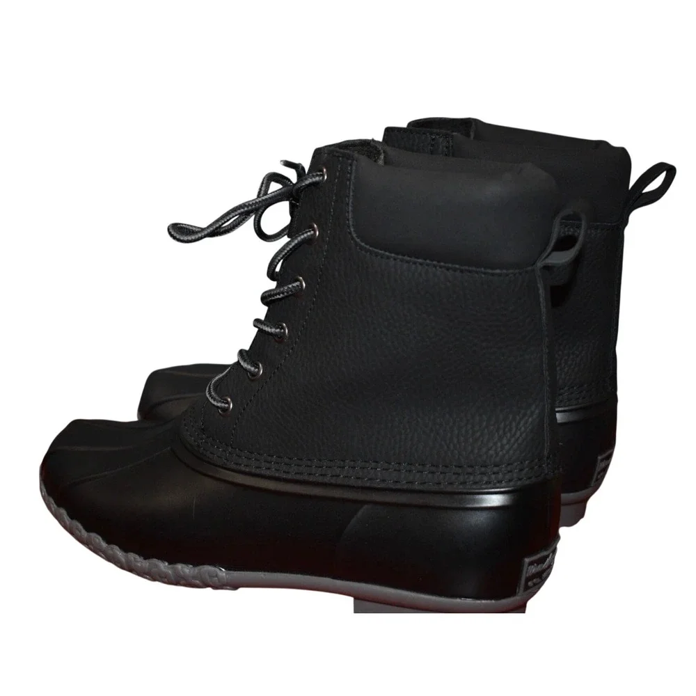 Weatherproof Vintage Duck Boots Men Size 8 Black New All-Weather Thermolite